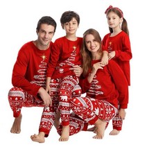 크리스마스 커플룩 패밀리룩 크리스마스 실내복커플 스마스 가족 일치하는 잠옷 세트 빨간 산타 어머니 옷 스마스 잠옷 가족 의류 세트