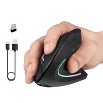 버티컬마우스 손목보호 인체공학 무선 손목터널증후군 무소음 wi빨간색 2.4ghz 수직형 데스크탑 PC 노트북용 광, 무선 충전