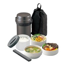 조지루시 보온도시락 1230ml SL-JAF14, 다크그레이, 2세트