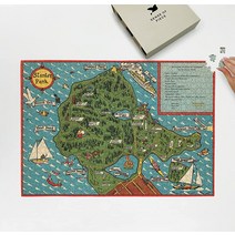 1000 Piece Jigsaw Puzzle | 1938 Stanley Park by Peter Hugh Page Colorful Pictorial Map