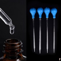 실험실 일회용유리 실리콘 시험 피펫 0.5 pcs-10ml 스케일 드로퍼 유리 드롭 고무 헤드 피페터 측정, 06 10ml(3pcs), 한개옵션1