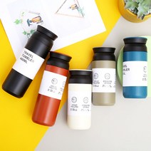 텀블러 보온보냉 350ml 500ml 각인 라벨 제작 가능, 6트라벨500ml-블랙