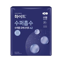 [BH] 화이트 수퍼흡수 오버나이트 수퍼롱 생리대 날개형, 10개입 × 35팩, 35개, 10개입