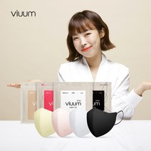 [컬러마스크 KF94]비움 라이트핏 100매 여름용 마스크, 블랙, 4개, 중형, 25개입