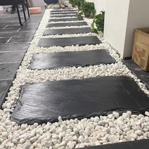 고흥석 슬레이트석 마천석 거창석 보령석 중정 정원 블루스톤 디딤돌 잔디 야외 바닥 타일 포석 천연석, 다른, 파랑과 검정 날 가장자리 40*120*3-4*cm는 우