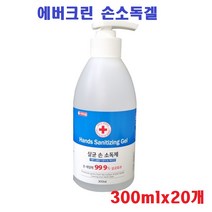 닥터에버크린 손소독겔 에버클린케어 손소독액 에버크린 손소독겔 소독 청소 살균소독제 세정제 손씻기 학교 병원 공공기관, 에버크린 손소독겔 300mlx20개