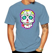 차량용이퀄라이저 배터리이퀄라이저 Mexikanisches Totenkopf 이퀄라이저 LED 티셔츠 rotes Shirt Skull G, 06 Men Haze blue_09 4XL
