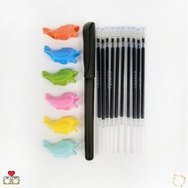 사라지는 순삭펜 기화펜 기출펜 10개 볼펜 리필 세트 매직펜 고시생 수험생 시험펜, 10개세트(볼펜+리필10개+홀더)