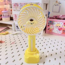 Sun siR휴대용 선풍기 미니 쿠로미 탁상 소형 손 핸디 캐릭터 캠핑용 마이멜로디, F