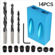 도웰링지그 목공 드릴가이드 비스듬한 구멍 로케이터 고정 15 도 각도 슬리브 연결 목재 DIY 수공구 키트, 3.14Pcs