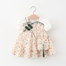 PigPug 어린이 22 여름 4 원피스 여자 어린이 여름 3세 공주 치마 여자 아기