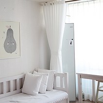 [텍스월드] 데일리-가성비 최고의 4계절용 커튼(소폭) _화이트