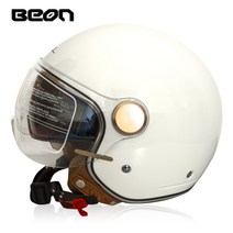 BEON 오토바이 헬멧 스쿠터 베온 반모 바이크 렌즈 안전모 할리 사계절 먹보털보 노홍철, B120-다크그레이블랙