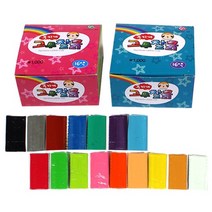 칼라 고무 찰흙 만들기 재료 낱색, 10개