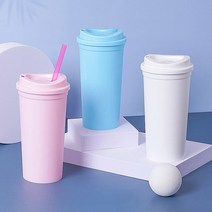 리유저블 홀더컵 냉온겸용 텀블러 500ml, 블랙