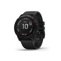 Garmin fenix 6X Pro Edition 멀티스포츠 GPS 스마트워치 블랙 밴드가 있는 남자선물