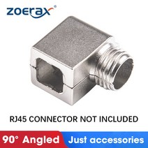 ZoeRax RJ45 Cat8 Cat7 Cat6A 커넥터 금속 도구 이지 종단 플러그 2000MHz 40G LAN 케이블 22AWG - 24AWG, 10PCS, 04 90 Angled Tool