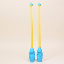 nicespo 리듬체조곤봉 아동용 (36cm) 멀티컬러, 옐로우+스카이블루