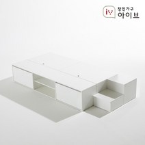 장인가구 아이브 와츠 낮은벙커 모듈형 빅수납 침대 SS 확장형 2단 수납계단, 화이트