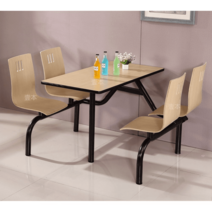 일체형 테이블 의자 구내식당 급식실 식탁 패키지 회사 휴게실 업소용가구, 4인용 세로구멍+철