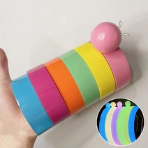 유니커블 컬러 테이프 끈적 볼 끈끈이 공 만들기 찐득이 말랑이 주물럭 팝잇 뽁뽁이 피젯 토이 스트레스해소 장난감, 원색B WC488-1