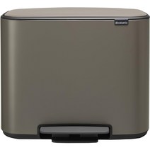 브라반시아 페달식 쓰레기통 플래티넘 11+23리터 BO 더스트 박스 2분별 소프트 클로즈 벨기에제 121203