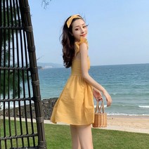 동남아원피스 여행룩 신혼여행 휴양지 푸켓 비치 미니 프릴 하와이