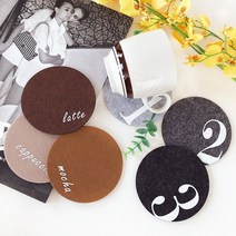 스팀 펠트 티코스터 카페 컵받침, 진그레이(three)