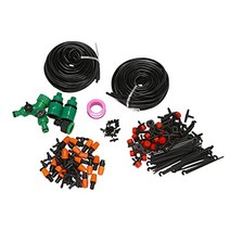 yollo 정원 자동 물방울 관개 세트 30m 조정 가능한 미니 diy 관개 키트 안뜰 잔디 정원 온실 화단 용 14 인치 헤비 듀티 튜브 급수 키트