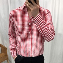 인스타일 남자 오버핏 고방체크 긴팔셔츠(3COLOR)