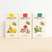 블랜딩 벌꿀 3종 레몬 히비스커스앤로즈힙 페파민트 꿀스틱 허니 스틱 꿀 선물 세트, 보자기+감사띠지, 선택안함