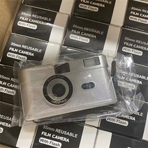 일회용 필름카메라 비일회용 재사용 가능 카메라 35MM 플래시 레트로 영화 카메라 코닥 필름용 빈티지 로모 35MM 필름, 03 Silver, Cam(18exp Colorfilm)