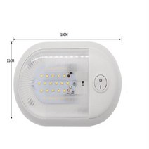 RV 해양 보트 요트 캠핑 자동차 Motorhome trailerr에 대 한 스위치 캐 러 밴 액세서리와 LED 12V24 돔 빛 천장 조명 부품, 없음, single head