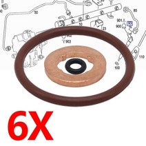 부품 18pcs 아우디 호환 폭스 바겐 좌석 Skoda 1.6 2.0 연료 인젝터 노즐 구리 가스켓 O-링 씰 키트 059130119 059130519 WHT000884 자동차, [01] 1 SET