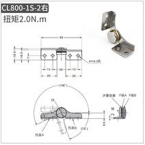 샤워부스경첩 욕실경첩 스테인레스 스틸 댐핑 힌지 토크 클로즈업 모든 무료 중지 브래킷 노트북 디스플레, 04 CL800-1S-2-R(2.0NM)