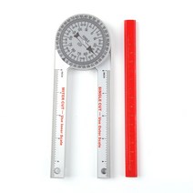 각도자 360 Degree Protractor High Precision Single Cut Scale Ruler Miter Saw Measuring Tool, 01 with Pencil