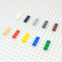 요고요 레고 호환 부품 커스텀 벌크 브릭 블럭 타일 플레이트 100G 소포장 패키지, [플레이트 1 x 3] 검은색 100G