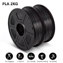 3D 프린터 펜 재료 AW PETG PLA PLUS 실크 대리석 우드 필라멘트 2 롤 1.75mm 환경 및 용, PLA PLUS Black_CHINA