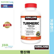 커클랜드 터메릭 강황 1000mg 240정 1병 / Kirkland Signature Turmeric 1000 mg 240ct 1bottle Exp. 2024/01, 1개