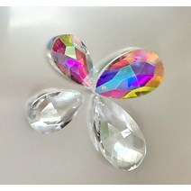 [리아]납작물방울 크리스탈 유리비즈 드림캐쳐 썬캐쳐 재료 diy 키트 자개모빌 만들기 인테리어모빌, 납작물방울 50mm 투명 한개