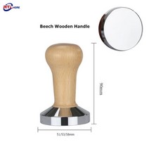커피필터 홀더 하단없는바텀리스 커피 포터필터 54MM 세이지/브레빌 870/878 용 에스프레소 머신, 08 Beech wood light