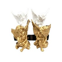 천사 교회 성당 장식품 스탠딩 크리스마스, 황금빛 작은 천사 한 쌍