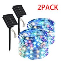 태양광전등 태양열 정원등 태양광 센서등 led 가로등 22 m/12 m/7 m Solar Led 빛 야외 꽃줄 Lamp 정원 등 방수 Fairy 갈 랜드 String 크리스마스, 2PC 다채로운, 42M 420LED