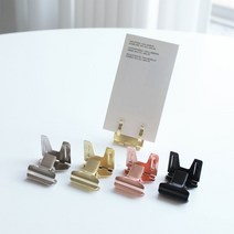 매장 가격표 쇼케이스 네임택 골드 실버 블랙 로즈골드 메탈 POP 경첩 메모꽂이 홀더, 로즈골드 1P
