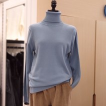 끄레아또레 괴정점@@ 신상60%시즌오프어느옷에나 잘 어울리는신축성좋고 부드러운 깔끔한 기본 무지 터틀넥 니트6D20BKN202BLFF