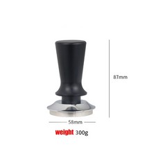 58mm 포터필터 커피 포타필터 네이키드 우드 머신 바텀리스 필터 expobar 로켓 gemilai faema e61 ecm wega universal, 템퍼 a