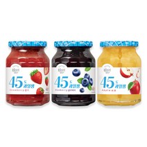 복음자리 45도 과일잼 350g 3병 세트 (딸기 블루베리 사과), 45도 과일잼 350g(사과2+블루베리1)