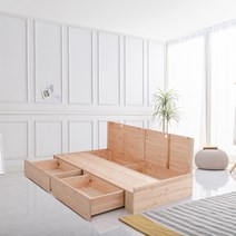 굿모닝침대 편백나무원목 윈스 멀티수납 벙커형 서랍형 침대프레임 매트리스별도 싱글 슈퍼싱글 주문제작가능, 윈스 서랍형수납프레임