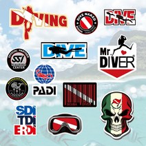 스킨스쿠버 로고 스티커 데칼 스쿠버다이빙 다이버스티커, L03