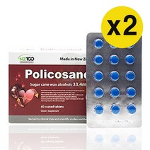 뉴질랜드 NZ100 폴리코사놀33.4mg 60정 쿠바 폴리코사놀 직구, 2개